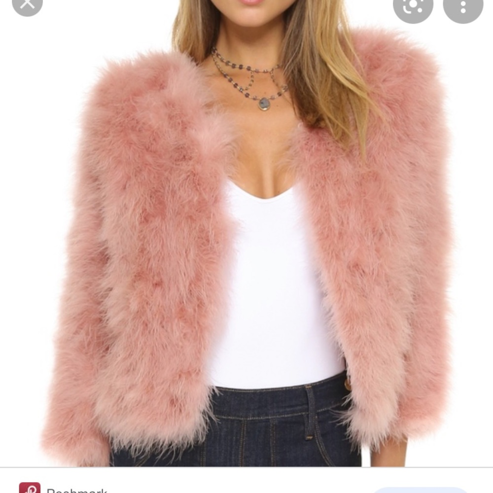 Pink furry jacket